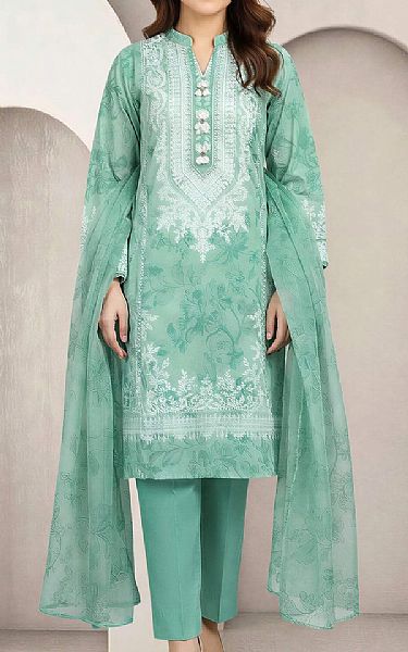 Limelight Sea Green Lawn Suit (2 Pcs) | Pakistani Lawn Dress in USA- Image 1