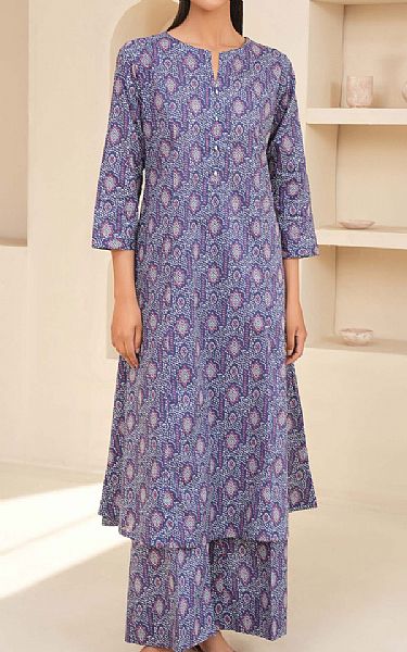 Limelight Blue/Off White Lawn Kurti | Pakistani Lawn Dress in USA- Image 1