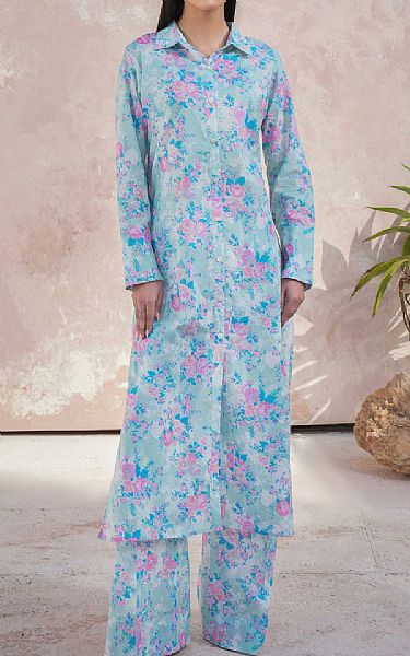 Limelight Sky Blue Lawn Kurti | Pakistani Lawn Dress in USA- Image 1