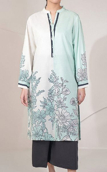 Limelight Pale Blue/Off White Lawn Kurti | Pakistani Lawn Dress in USA- Image 1