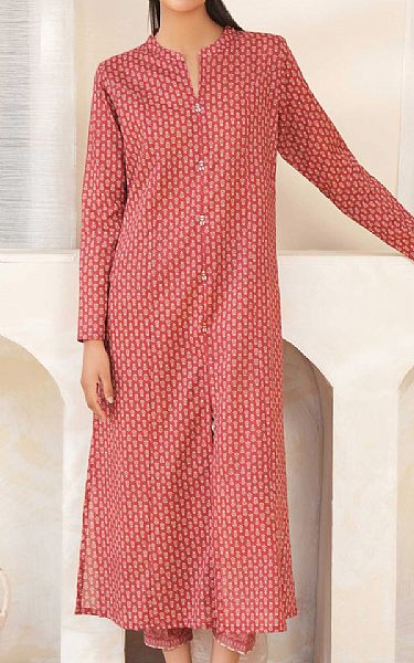 Limelight Pastel Red Lawn Suit (2 Pcs) | Pakistani Lawn Dress in USA- Image 1