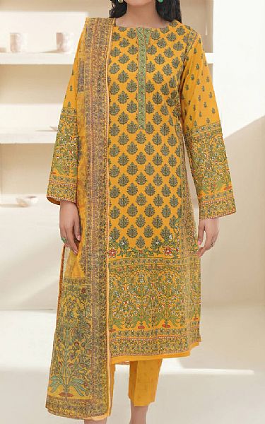 Limelight Light Orange Lawn Suit | Pakistani Lawn Dress in USA- Image 1
