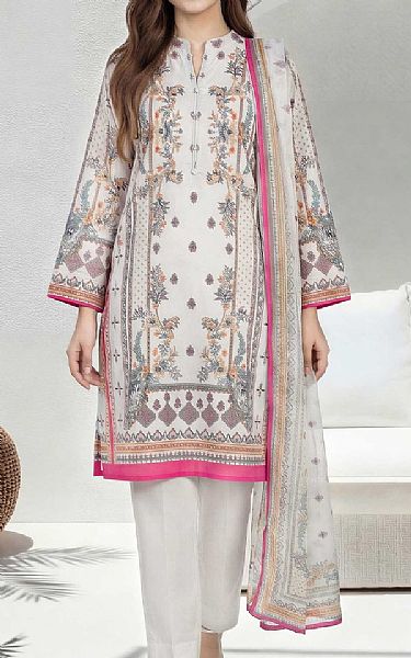 Limelight Off White Lawn Suit (2 Pcs) | Pakistani Lawn Dress in USA- Image 1