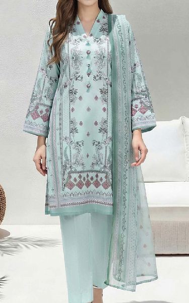 Limelight Pale Aqua Lawn Suit (2 Pcs) | Pakistani Lawn Dress in USA- Image 1