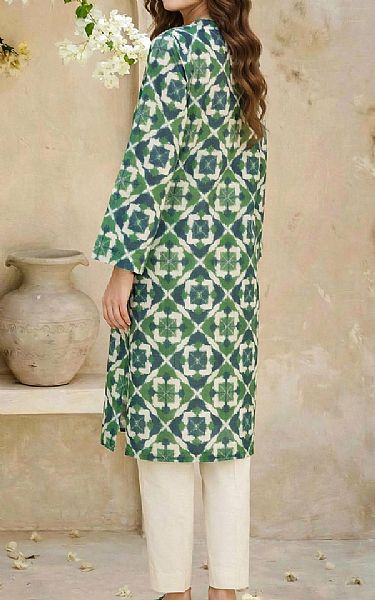 Limelight Off White/Green Lawn Kurti | Pakistani Lawn Dress in USA- Image 2