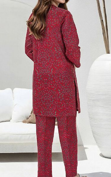 Limelight Vivid Burgundy Lawn Kurti | Pakistani Lawn Dress in USA- Image 2