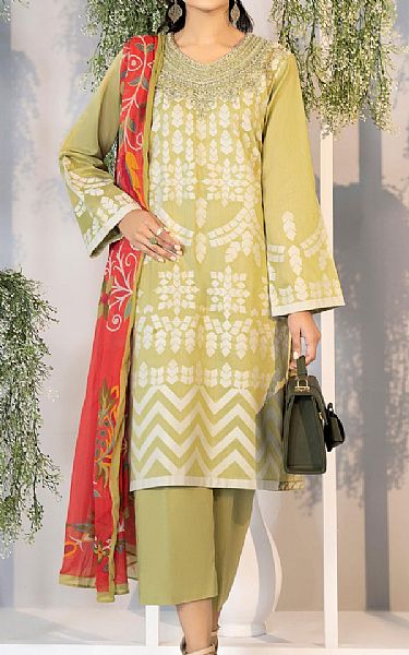 Limelight Lime Green Jacquard Suit (2 Pcs) | Pakistani Dresses in USA- Image 1