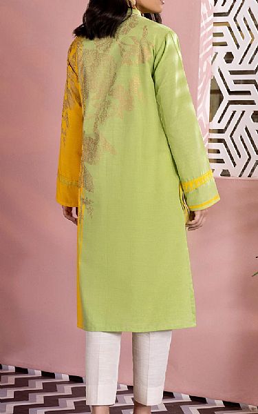 Lime Green Khaddar Kurti | Limelight Pakistani Winter Dresses