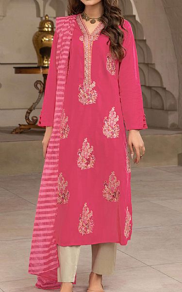Limelight Brink Pink Jacquard Suit (2 Pcs) | Pakistani Lawn Suits- Image 1