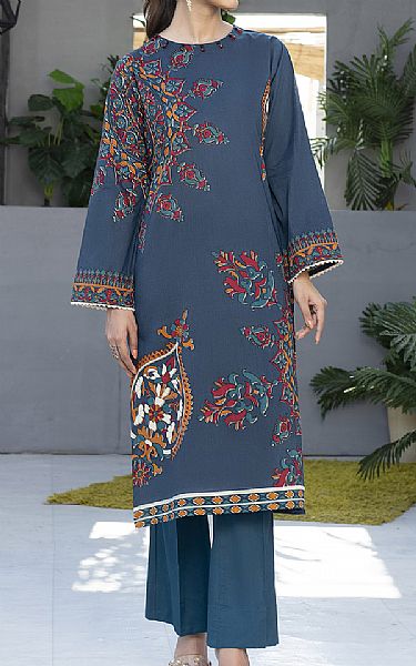 Limelight Denim Blue Cambric Suit (2 Pcs) | Pakistani Dresses in USA- Image 1