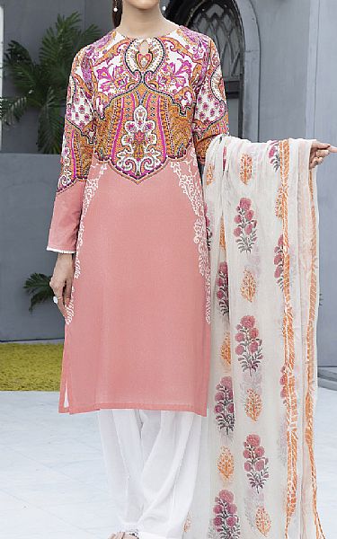 Tea Pink Cambric Suit (2 Pcs) | Limelight Pakistani Winter Dresses