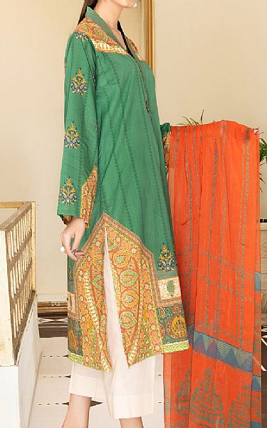 Limelight Emerald Green Cambric Suit (2 Pcs) | Pakistani Dresses in USA- Image 1