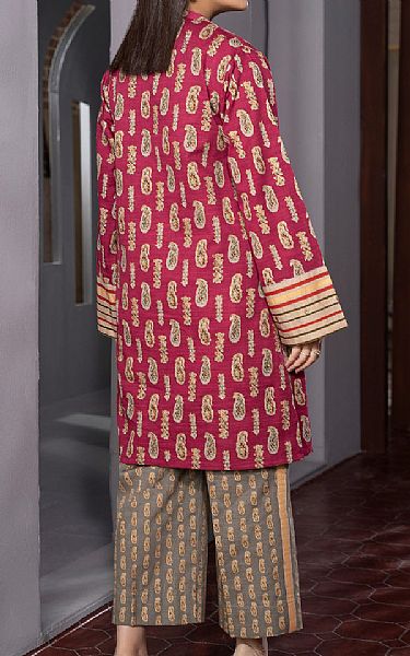 Limelight Magenta Khaddar Suit (2 Pcs) | Pakistani Dresses in USA- Image 2