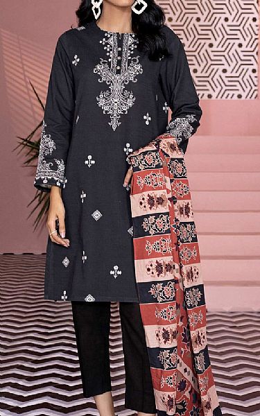 Black Khaddar Suit (2 Pcs) | Limelight Pakistani Winter Dresses