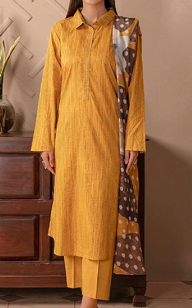 Limelight Orange Cambric Suit | Pakistani Winter Dresses- Image 1