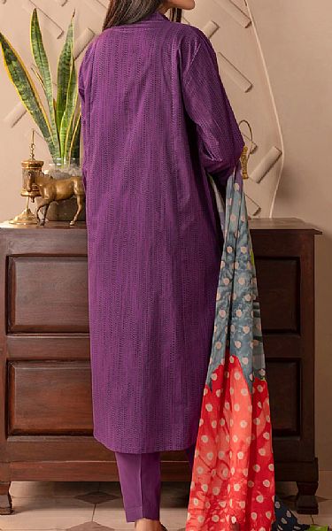 Limelight Plum Cambric Suit | Pakistani Winter Dresses- Image 2