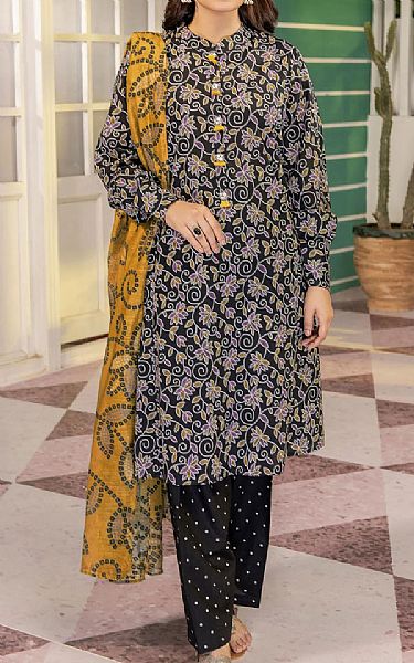 Limelight Black Cambric Suit | Pakistani Dresses in USA- Image 1