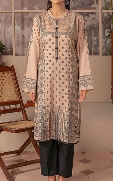 Limelight Beige Cambric Kurti | Pakistani Dresses in USA- Image 1