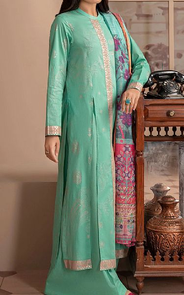 Limelight Aqua Cambric Suit | Pakistani Dresses in USA- Image 1