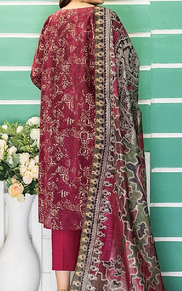 Limelight Crimson Cambric Suit | Pakistani Dresses in USA- Image 2