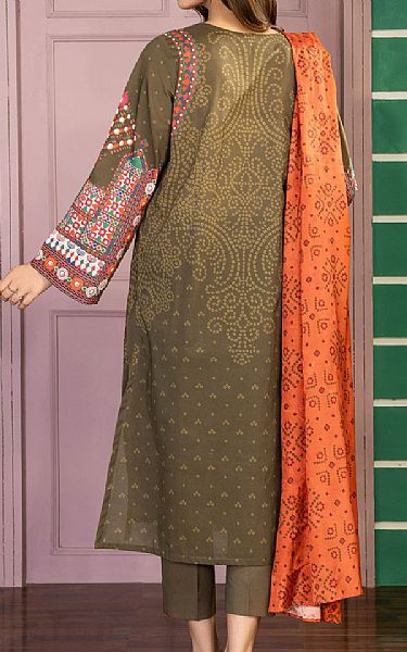 Limelight Peanut Brown Cambric Suit | Pakistani Winter Dresses- Image 2