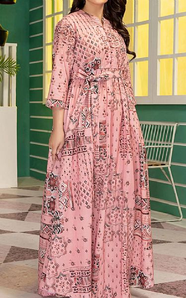 Limelight Tea Pink Cambric Kurti | Pakistani Dresses in USA- Image 1