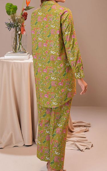 Limelight Olive Green Cambric Kurti | Pakistani Winter Dresses in USA- Image 2