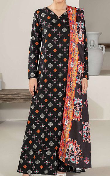 Limelight Black Khaddar Suit | Pakistani Winter Dresses in USA- Image 1