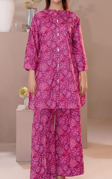 Limelight Magenta Cambric Kurti | Pakistani Winter Dresses in USA- Image 1