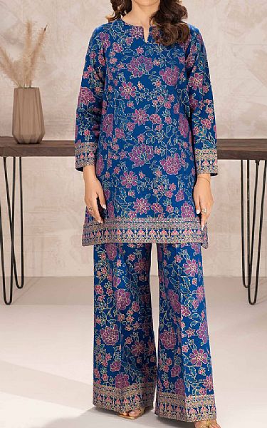 Limelight Blue Khaddar Kurti | Pakistani Winter Dresses in USA- Image 1