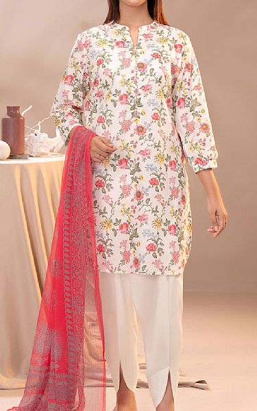 Limelight White Cambric Suit | Pakistani Winter Dresses in USA- Image 1