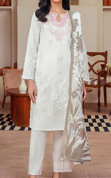 Limelight Off White Mist Slub Lawn Suit | Pakistani Lawn Dress in USA- Image 1