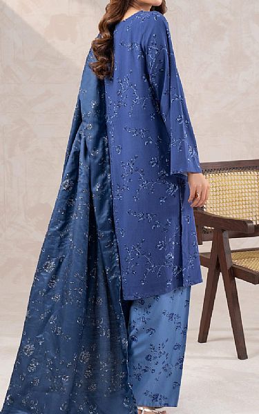 Limelight Blueberry Linen Suit | Pakistani Winter Dresses in USA- Image 2