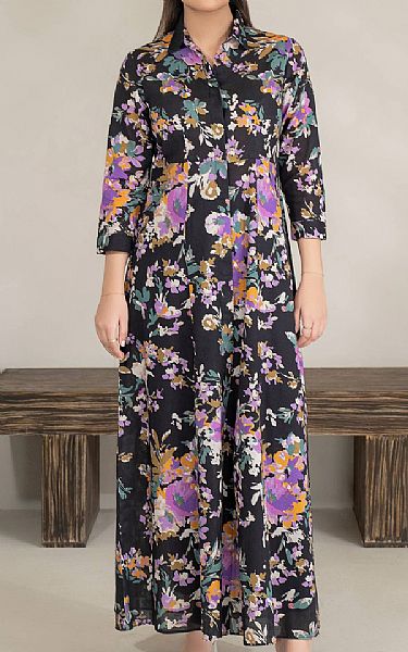 Limelight Black Khaddar Kurti | Pakistani Winter Dresses in USA- Image 1