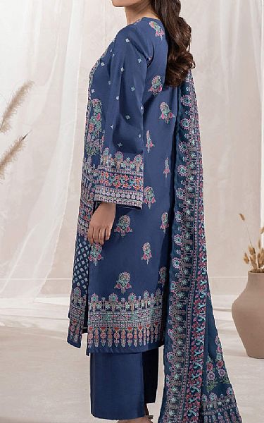 Limelight Navy Blue Khaddar Suit | Pakistani Winter Dresses in USA- Image 2