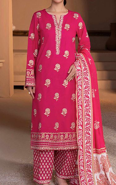 Limelight Cerise Pink Khaddar Suit | Pakistani Winter Dresses in USA- Image 1
