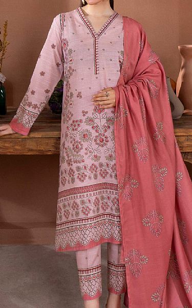 Limelight Light Pink Khaddar Suit | Pakistani Winter Dresses in USA- Image 1