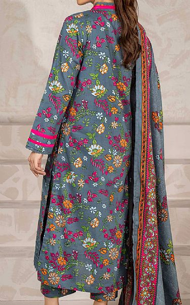 Limelight Slate Grey Khaddar Suit | Pakistani Winter Dresses in USA- Image 2