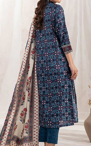 Limelight Slate Blue Khaddar Suit | Pakistani Winter Dresses in USA- Image 2