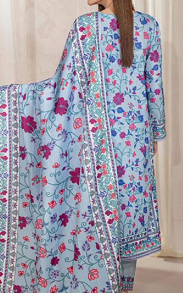 Limelight Tropical Blue Khaddar Suit | Pakistani Winter Dresses in USA- Image 2