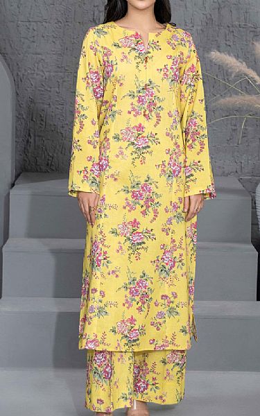 Limelight Yellow Khaddar Suit (2 Pcs) | Pakistani Winter Dresses in USA- Image 1