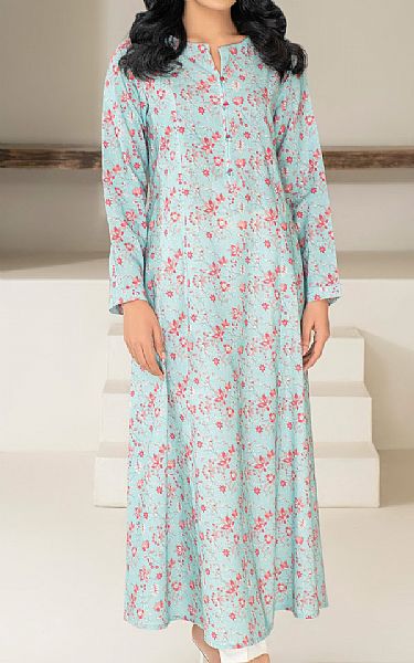 Limelight Sky Blue Khaddar Kurti | Pakistani Winter Dresses in USA- Image 1