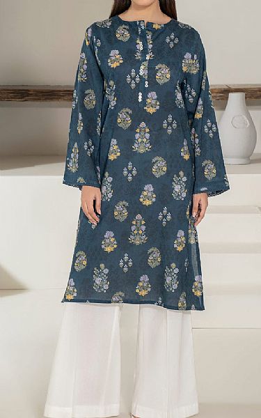 Limelight Pickled Bluewood Khaddar Kurti | Pakistani Winter Dresses in USA- Image 1
