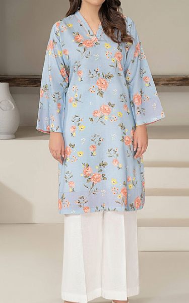 Limelight Pale Aqua Khaddar Kurti | Pakistani Winter Dresses in USA- Image 1