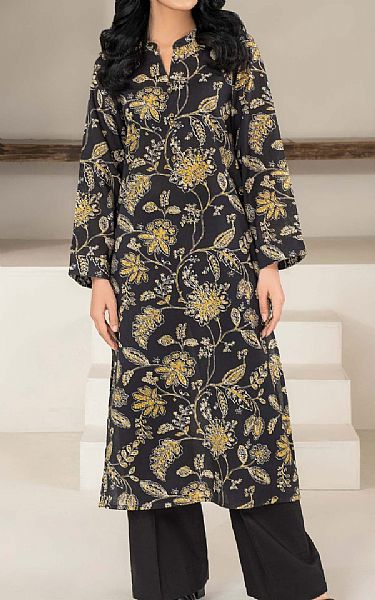 Limelight Black Khaddar Kurti | Pakistani Winter Dresses in USA- Image 1
