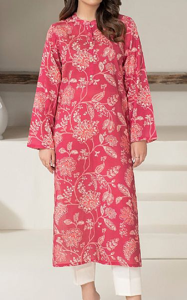 Limelight Warm Pink Khaddar Kurti | Pakistani Winter Dresses in USA- Image 1