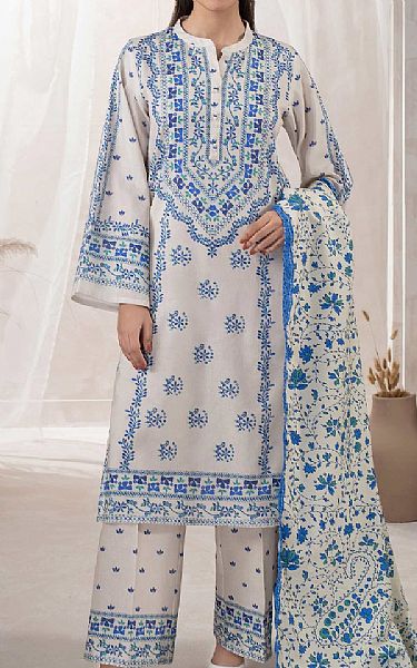 Limelight Off White Khaddar Suit | Pakistani Winter Dresses in USA- Image 1