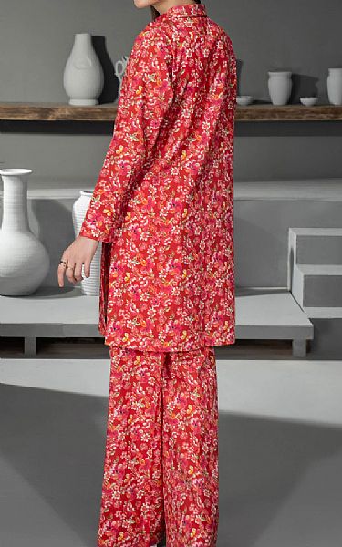 Limelight Pink/Red Khaddar Suit (2 Pcs) | Pakistani Winter Dresses in USA- Image 2