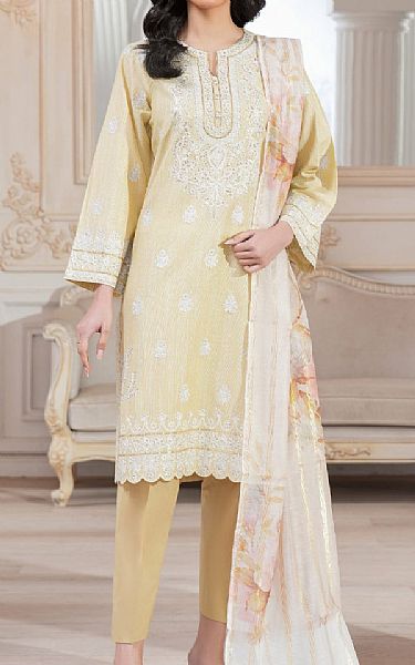 Limelight Sand Gold Lawn Suit | Pakistani Lawn Dress in USA- Image 1