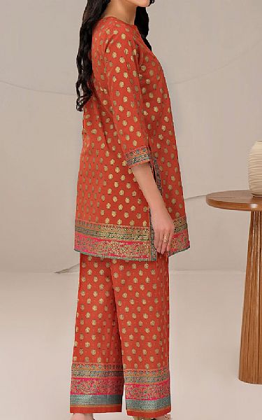 Limelight Dark Coral Lawn Suit (2 Pcs) | Pakistani Lawn Dress in USA- Image 2
